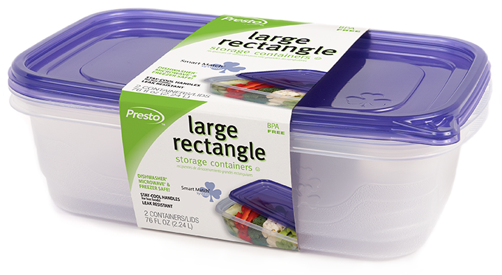Large Food Storage Containers With Lids, Bpa Free Pp Material