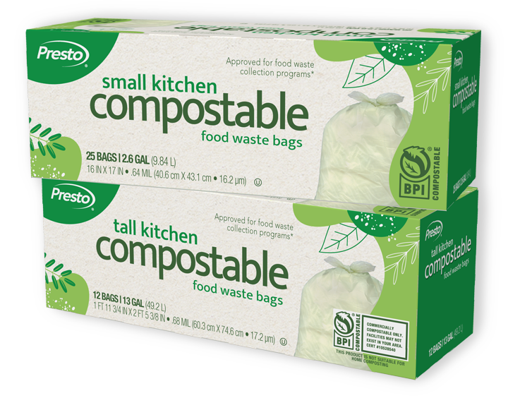 Compostable trash bags cartons